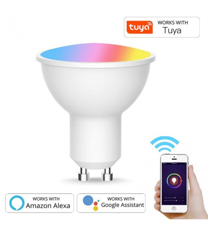 Ampoule GU10 Wifi RGB compatible Google Home et Alexa